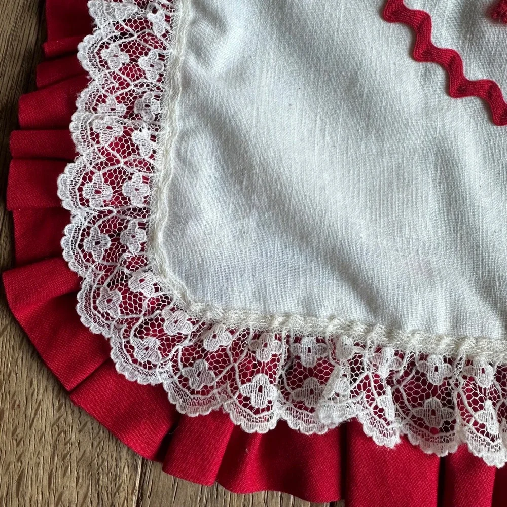 Vintage Christmas Cardinal Bird Embroidered Pillow Case Handmade‎ Holiday Decor